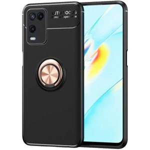 Kip GSM Oppo A54 4g Kılıf Metal Yüzüklü Standlı Yumuşak Ravel Silikon Kapak