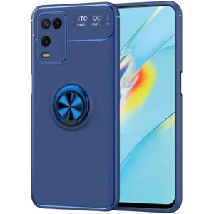 Kip GSM Oppo A54 4g Kılıf Metal Yüzüklü Standlı Yumuşak Ravel Silikon Kapak