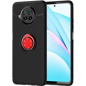 Kip GSM Xiaomi Mi 10T Lite 5g Kılıf Metal Yüzüklü Standlı Yumuşak Ravel Silikon Kapak