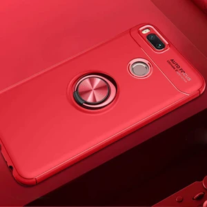 Kip GSM Xiaomi Mi 5x Kılıf Metal Yüzüklü Standlı Yumuşak Ravel Silikon Kapak