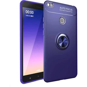 Kip GSM Xiaomi Mi Max 2 Kılıf Metal Yüzüklü Standlı Yumuşak Ravel Silikon Kapak