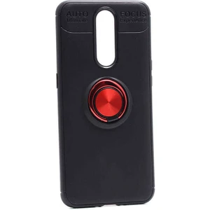 Kip GSM Oppo RX17 Pro Kılıf Metal Yüzüklü Standlı Yumuşak Ravel Silikon Kapak
