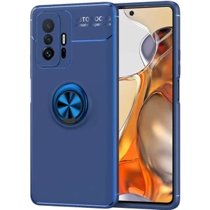 Kip GSM Xiaomi Mi 11T Pro 5g Kılıf Metal Yüzüklü Standlı Yumuşak Ravel Silikon Kapak