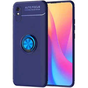 Kip GSM Xiaomi Redmi 9A Kılıf Metal Yüzüklü Standlı Yumuşak Ravel Silikon Kapak