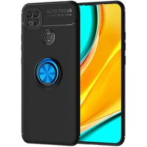 Kip GSM Xiaomi Redmi 9c Kılıf Metal Yüzüklü Standlı Yumuşak Ravel Silikon Kapak