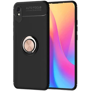 Kip GSM Xiaomi Redmi 9A Kılıf Metal Yüzüklü Standlı Yumuşak Ravel Silikon Kapak