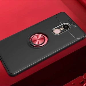 Kip GSM Xiaomi Redmi Note 4x Kılıf Metal Yüzüklü Standlı Yumuşak Ravel Silikon Kapak