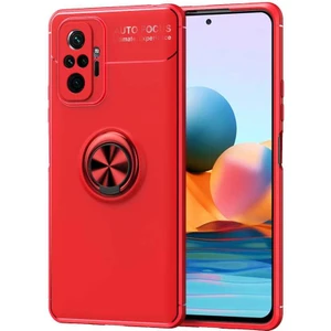 Kip GSM Xiaomi Redmi Note 10 Pro Kılıf Metal Yüzüklü Standlı Yumuşak Ravel Silikon Kapak