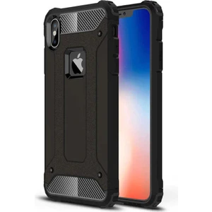 Aqua Aksesuar Apple iPhone Xs Max 6.5 Kılıf Çift Katmanlı Tank Silikon Kapak