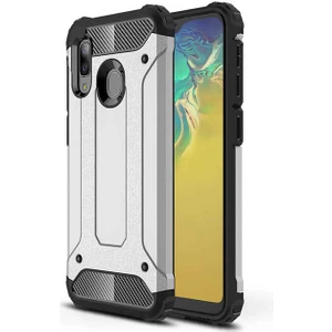 Aqua Aksesuar Galaxy A20E Kılıf Çift Katmanlı Tank Silikon Kapak