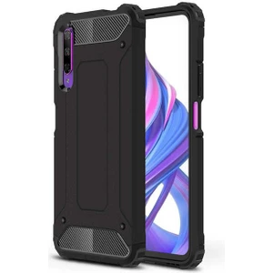 Aqua Aksesuar Huawei P Smart Pro 2019 Kılıf Çift Katmanlı Tank Silikon Kapak