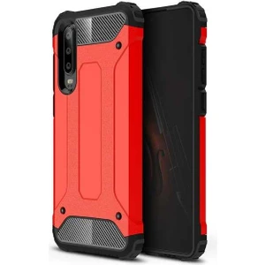 Aqua Aksesuar Huawei P30 Lite Kılıf Çift Katmanlı Tank Silikon Kapak
