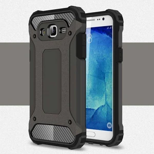 Aqua Aksesuar Galaxy J7 Kılıf Çift Katmanlı Tank Silikon Kapak
