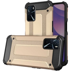 Aqua Aksesuar Oppo A16 Kılıf Çift Katmanlı Tank Silikon Kapak
