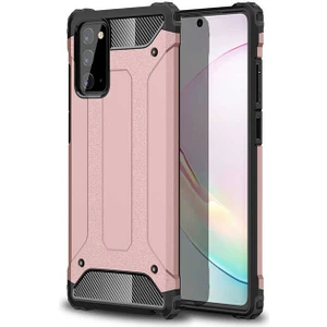 Aqua Aksesuar Galaxy Note 20 Kılıf Çift Katmanlı Tank Silikon Kapak