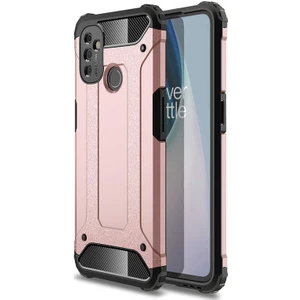 Aqua Aksesuar One Plus Nord N100 Kılıf Çift Katmanlı Tank Silikon Kapak