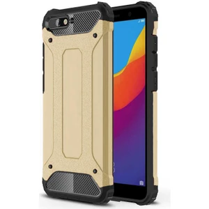 Aqua Aksesuar Huawei Y6 2018 Kılıf Çift Katmanlı Tank Silikon Kapak
