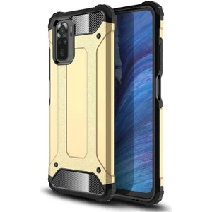 Aqua Aksesuar Xiaomi Redmi Note 10 Kılıf Çift Katmanlı Tank Silikon Kapak