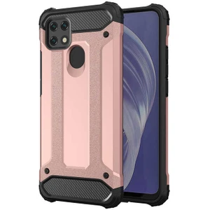 Aqua Aksesuar Oppo A15 Kılıf Çift Katmanlı Tank Silikon Kapak