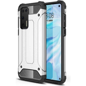 Aqua Aksesuar Huawei P40 Kılıf Çift Katmanlı Tank Silikon Kapak