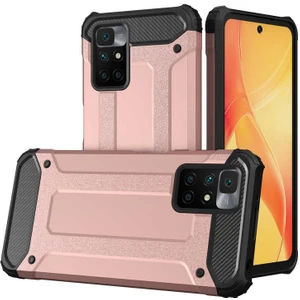 Aqua Aksesuar Xiaomi Redmi 10 Kılıf Çift Katmanlı Tank Silikon Kapak