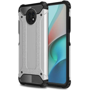 Aqua Aksesuar Xiaomi Redmi Note 9 5g Kılıf Çift Katmanlı Tank Silikon Kapak