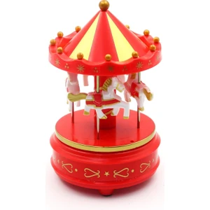 Home Decor Sevgiliye Eşe Hediye Nostaljik Atlı Karınca Dekoratif Müzik Kutusu Kırmızı