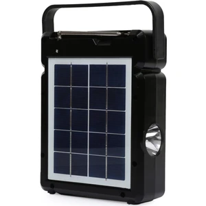 NS-2730LS Solar Güneş Panelli Radyolu Bluetooth Hoparlör Torç LED Fenerli Kamp Lambası 2xampul