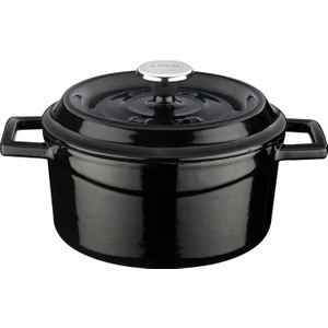 Döküm Yuvarlak Tencere. Trendy Çap(Ø) 12CM. - Siyah