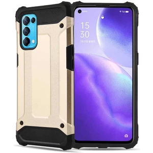Aqua Aksesuar Oppo Reno 5 5g Kılıf Çift Katmanlı Tank Silikon Kapak