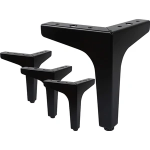 Sözer Orman Ürünleri (4 Adet) 12cm Modern Mat Siyah  Metal Mobilya, Dolap, Koltuk, Tv Ünitesi Ayakları
