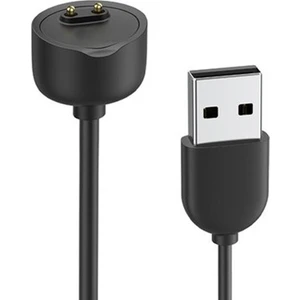 Coverzone Xiaomi Mi Band 7 Ile Uyumlu Akıllı Saat Şarj Kablosu Manyetik USB Şarj Aleti Siyah
