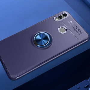 Kip GSM Huawei Honor 8c Kılıf Metal Yüzüklü Standlı Yumuşak Ravel Silikon Kapak