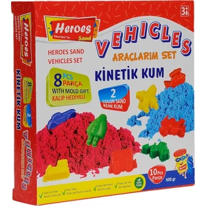 Heroes Kinetik Kum ve Araç Kalıplı Set 500 gr
