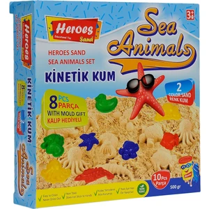 Heroes Kinetik Kum ve Deniz Hayvan Kalıplı Set 500 gr