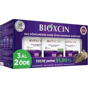 Saç Dökülmesine Karşı Siyah Sarımsak Şampuan 3 X 300 ml