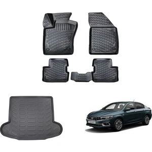 Fiat Egea Sedan 2015+ Rizline 3D Paspas ve Bagaj Havuzu