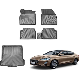 Ford Focus 4 Sedan 2019 + Rizline 3D Paspas ve Bagaj Havuzu
