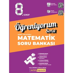 Matsev Yayıncılık 8. Sınıf Matematik Konu Anlatımlı Soru Bankası Öğreniyorum Serisi 0922