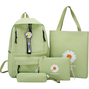 Ivy Stationery Kız Kanvas Okul Çantası Ortaokul Lise Öğrenci Sırt Çantası Basit Sırt Çantası Kadın (Yurt Dışından)