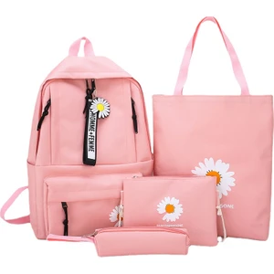 Ivy Stationery Kız Kanvas Okul Çantası Ortaokul Lise Öğrenci Sırt Çantası Basit Sırt Çantası Kadın (Yurt Dışından)