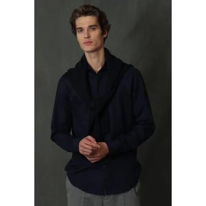 Vıana Erkek Basic Gömlek Comfort Slim Fit Lacivert