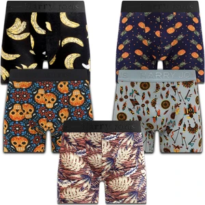 Harry Jones Erkek 5'li Desenli Renkli Pamuklu Premium Hijyenik Paket Boxer
