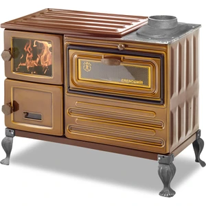 Majolik Şömine Kuzine Döküm Pik Ayaklı Soba EK104F-T-P