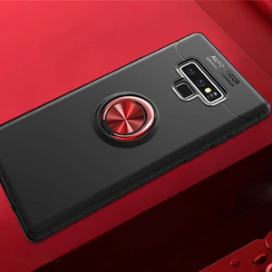 Kip GSM Galaxy Note 9 Kılıf Metal Yüzüklü Standlı Yumuşak Ravel Silikon Kapak