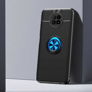 Kip GSM Xiaomi Redmi Note 9 5g Kılıf Metal Yüzüklü Standlı Yumuşak Ravel Silikon Kapak