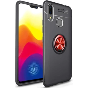 Kip GSM Xiaomi Mi Max 3 Kılıf Metal Yüzüklü Standlı Yumuşak Ravel Silikon Kapak