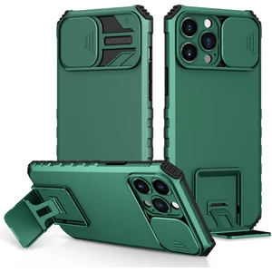iPhone 14 Pro İçin Kamera Korumalı Pc + Tpu Telefon Kılıfı - Yeşil (Yurt Dışından)