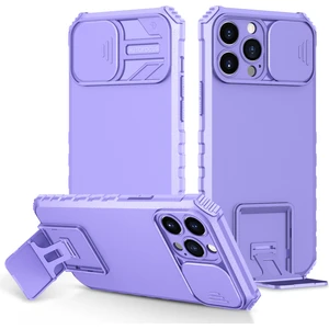 iPhone 14 Pro İçin Kamera Korumalı Pc + Tpu Telefon Kılıfı - Mor (Yurt Dışından)