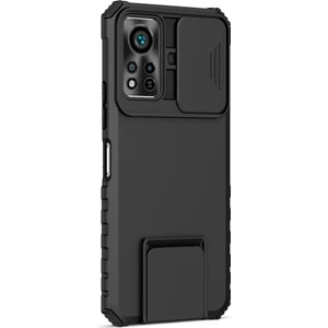 Shin-wo Infinix Hot 12 Play İçin Kamera Korumalı Pc + Tpu Telefon Kılıfı - Siyah (Yurt Dışından)